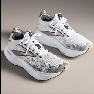 BROOKS glycerin stealth fit 21 size 8.5 EUC gray white